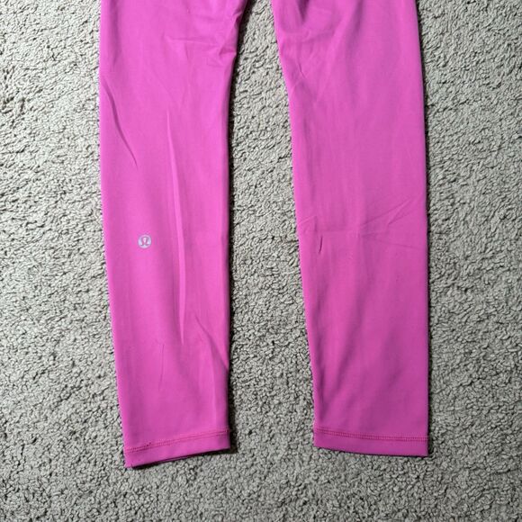 Lululemon Women’s Mid Rise Hot Pink Leggings 23” Athletic Activewear Yoga Sz 4 - Picture 6 of 9